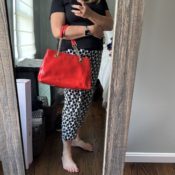 Vintage Kate Spade Orange and Gold Shoulder Bag with Glossy Finish - Picture 13 of 16